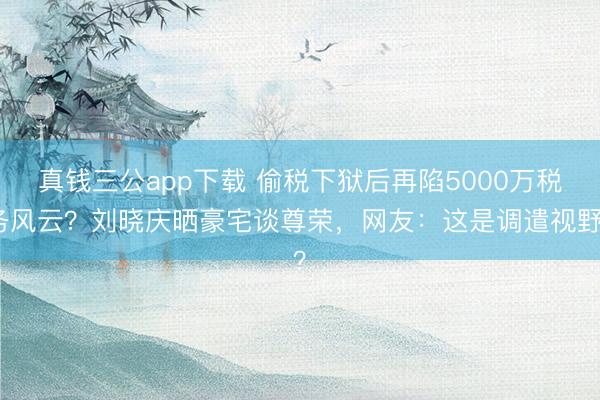 真钱三公app下载 偷税下狱后再陷5000万税务风云？刘晓庆晒豪宅谈尊荣，网友：这是调遣视野？